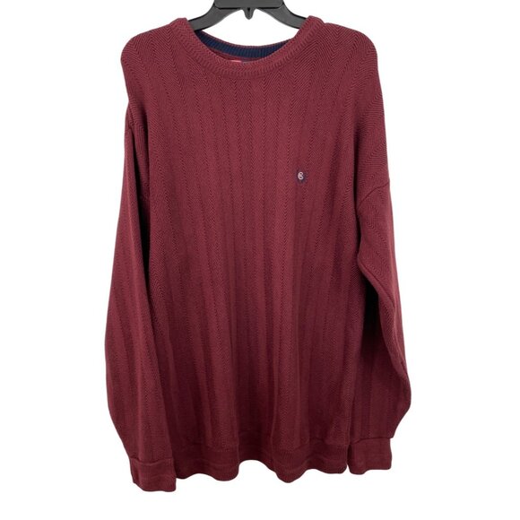 Chaps Other - Chaps Ralph Lauren Sweater Burgundy Wine Mens Size Large 100% Cotton